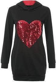 MATCHING MOMMY & ME SEQUIN HEART HOODIE