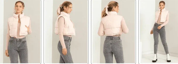 Women's Reversible Teddy Sherpa Puffer Vest