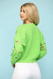 Lime-away SQUARE Cutout SeasonLess Sweater