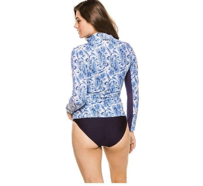 CABANA LIFE Charleston long sleeve Performance Zip Top