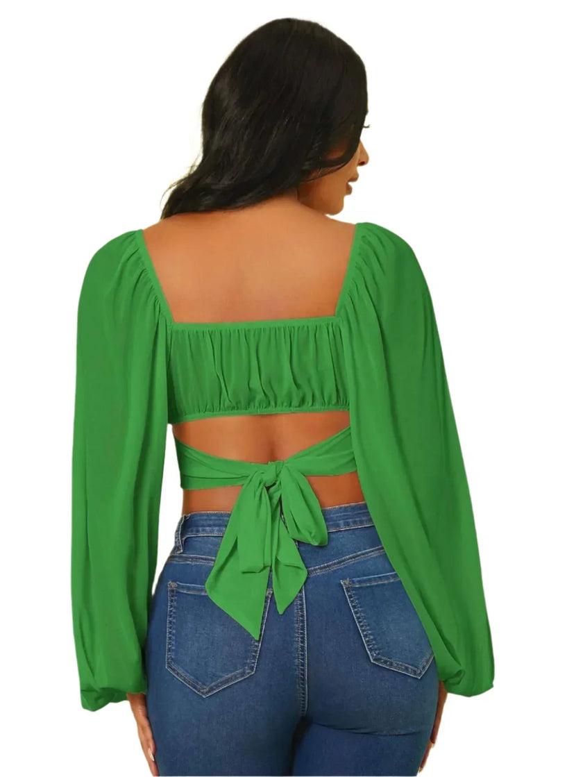 The Erin Tie Back Crop Top