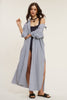 Lui Boho Button-Down Maxi Cover-Up Dress