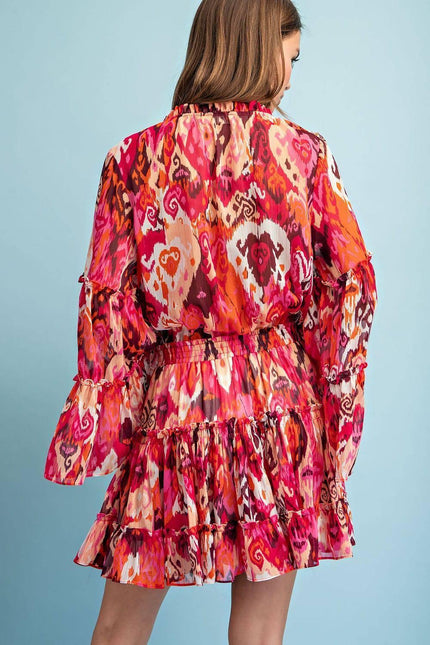 BOHO Luxe Tiered Bell Sleeve Dress