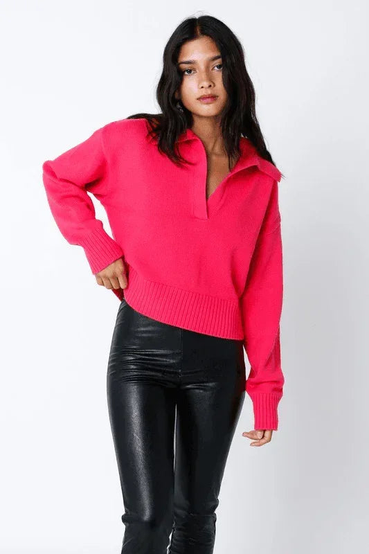 Roxy Barbie Pink Cotton Knit Sweater