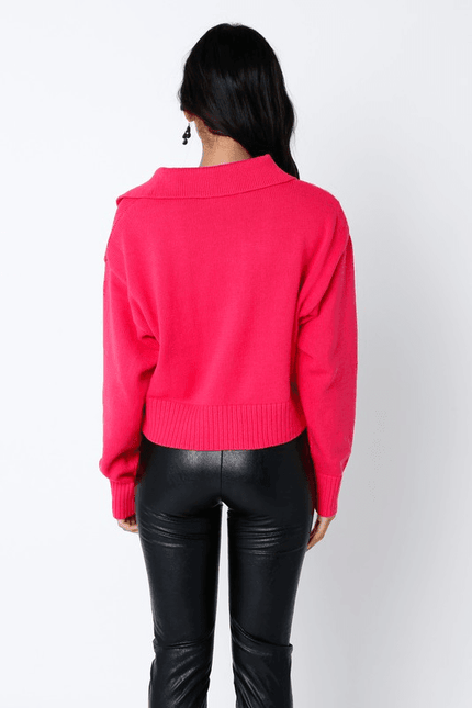 Roxy Pink Cotton Knit Sweater