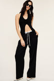 Women’s Desire Combo Black Boxer Contrast Drawstring Waist Pants