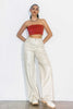 Sparkle & Style: Glitter High-Rise Cargo Wide Leg Jeans