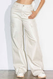 Sparkle & Style: Glitter High-Rise Cargo Wide Leg Jeans