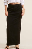 Cooper Slim-Fit Pinstripe TImeless Tailored Maxi Skirt