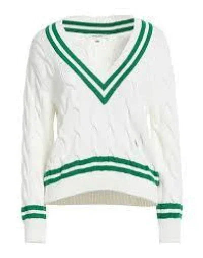 VICTORIA V-Neck 100% Cotton Cable Knit Leisure Ribbed Sweater