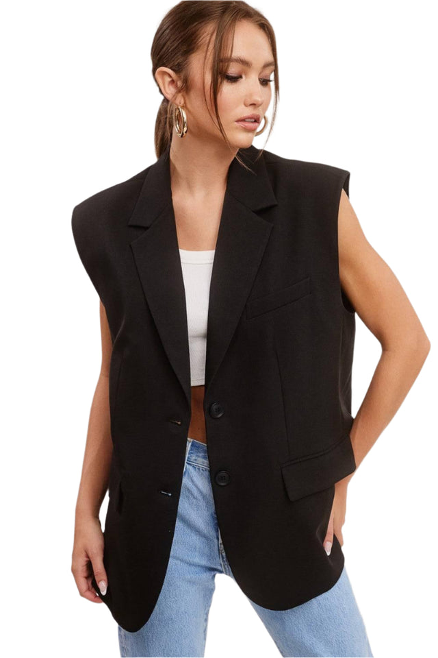 Yay Tay Chic Sleeveless Jacket  Vest