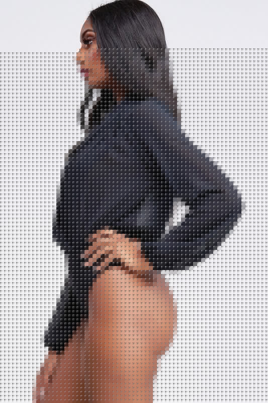 The Chantel Chiffon SNAP BOTTTOM BODYSUIT