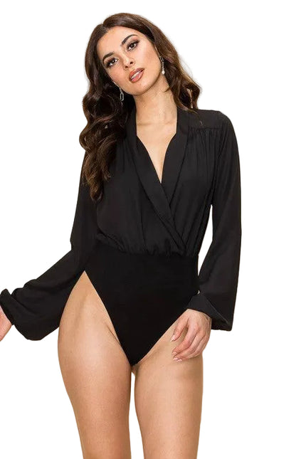 The Chantel Chiffon SNAP BOTTTOM BODYSUIT