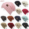 CC MATCHING KNIT RIBBED SLOUCHY HATS