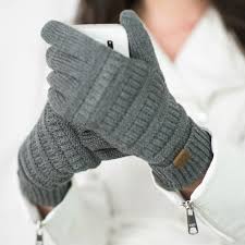 C.C Touchscreen Smartphone Technology Finger Tip KNIT GLOVES