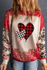 Heart Leopard Round Neck Sweatshirt - Cape Cod Fashionista