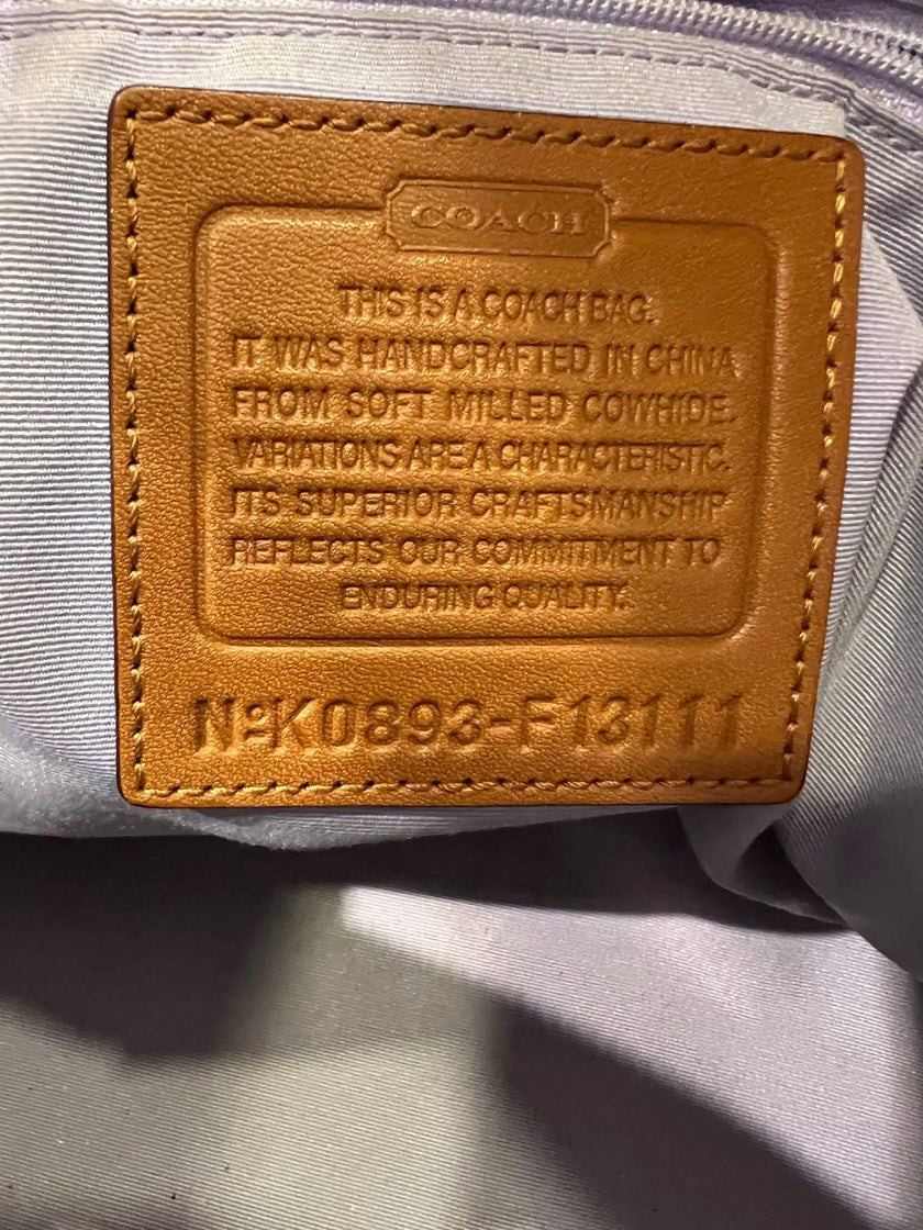 Coach White Leather Bag