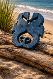 Coastal Seahorse Wall Decor… Kissing Seahorses Wood Sculpture Nautical Beach House Art Gift