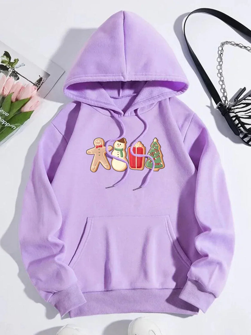 Graphic Drawstring Hoodie with Pocket - Cape Cod Fashionista