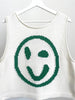 Smiley Round Neck Sweater Vest - Cape Cod Fashionista