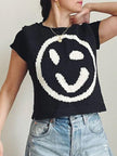 Smiley Round Neck Sweater Vest - Cape Cod Fashionista