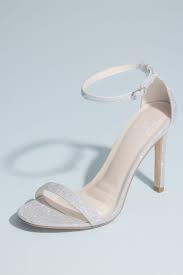 DAVID'S BRIDAL Stiletto Sandals with Ankle Strap