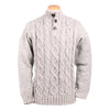 Men’s Fisherman Cable Knit Wool Sweater – Cotton Lined, Handmade in Nepal