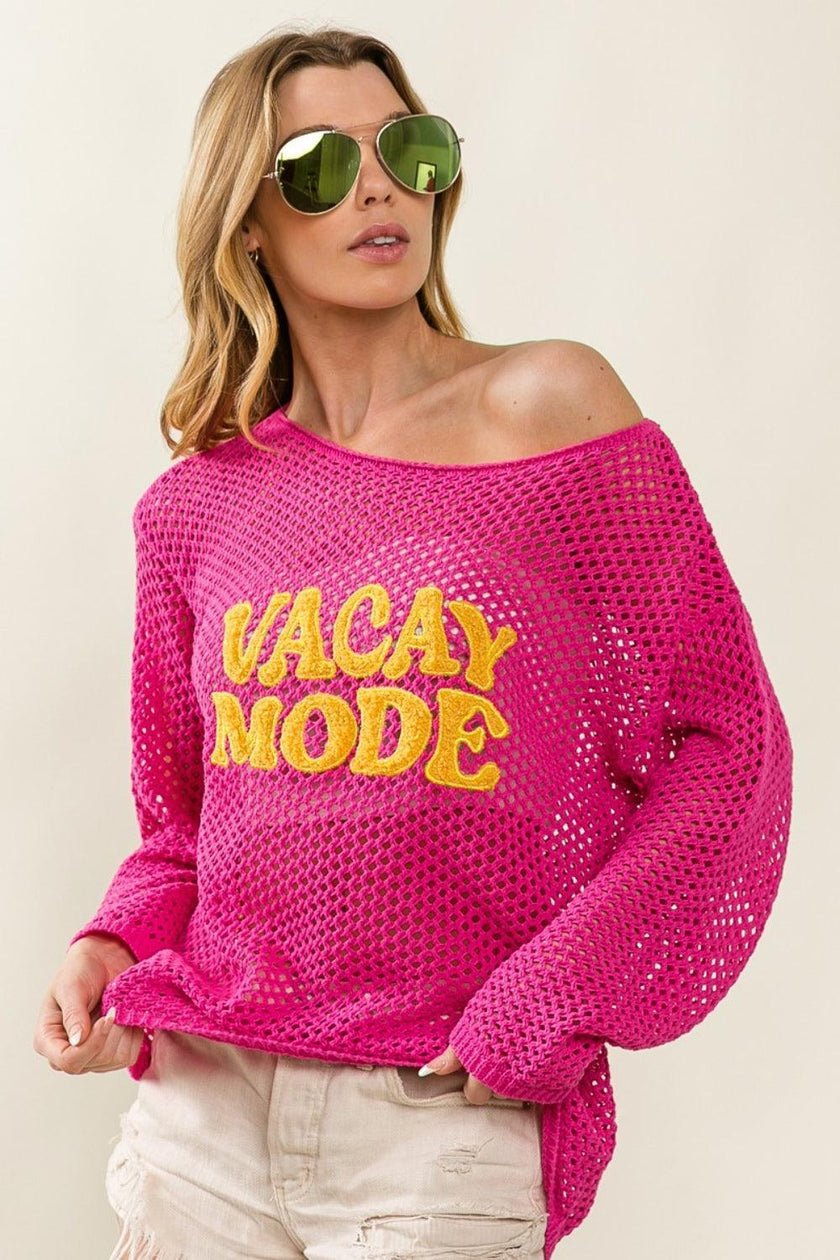 BiBi VACAY MODE Embroidered Knit Cover Up - Cape Cod Fashionista