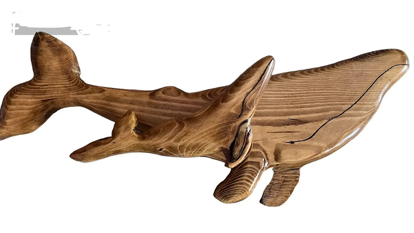 Mommy & Me: Hand Crafted ON Cape Cod - 3D Large Mosaic Whale Sculpture Gift