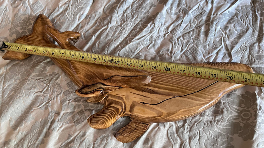 Mommy & Me: Hand Crafted ON Cape Cod - 3D Large Mosaic Whale Sculpture Gift