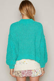 POL Mock Neck Cable Knit Sweater - Cape Cod Fashionista