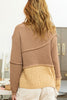 BiBi Texture Detail Contrast Drop Shoulder Sweater - Cape Cod Fashionista