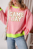 Letter Graphic Round Neck Long Sleeve Sweatshirt - Cape Cod Fashionista