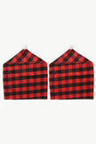 2-Pack Christmas Plaid Chair Covers - Cape Cod Fashionista