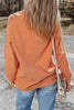 Letter Graphic Round Neck Long Sleeve Sweatshirt - Cape Cod Fashionista