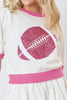 Sequin Football Round Neck Short Sleeve Top - Cape Cod Fashionista