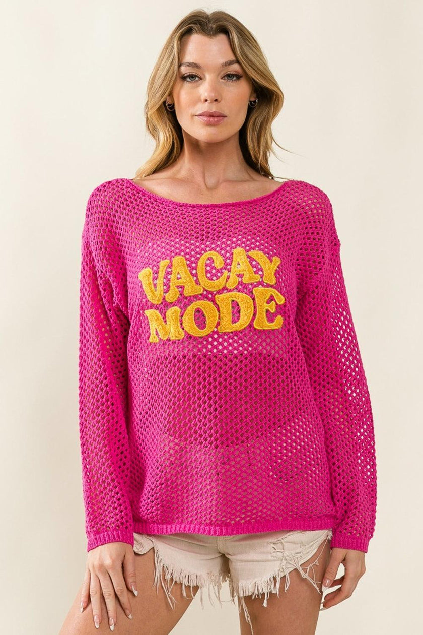 BiBi VACAY MODE Embroidered Knit Cover Up - Cape Cod Fashionista