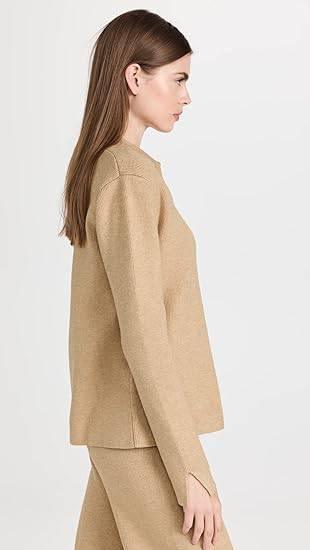 ENGLISH FACTORY Aspen Ivory Polo Collar Knit Cashmere Feel Knit Pant Set