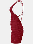 Glitter Double Spaghetti Straps Mini Dress - Cape Cod Fashionista