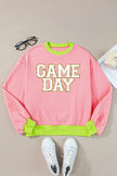 Letter Graphic Round Neck Long Sleeve Sweatshirt - Cape Cod Fashionista