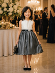 Girls Black Ivory Party Dress Size 7