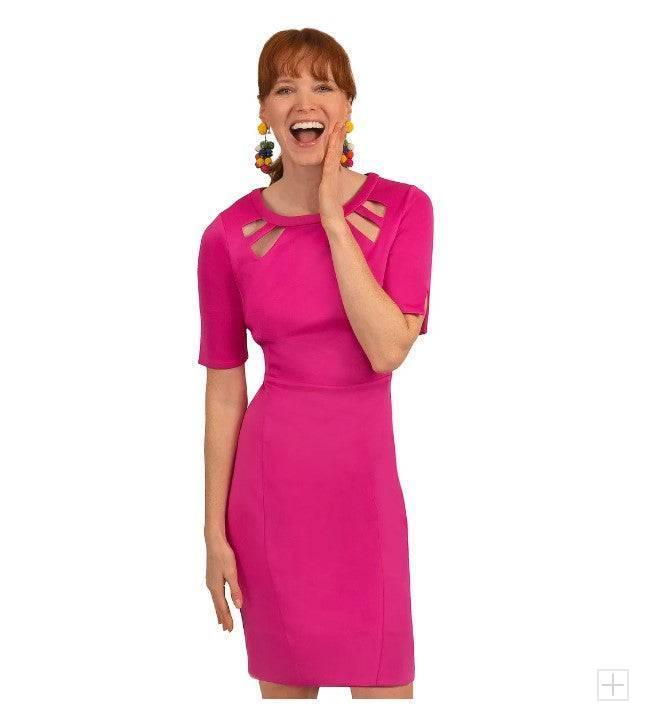 GRETCHEN SCOTT Jersey Peek A Boo Dress - Watteau