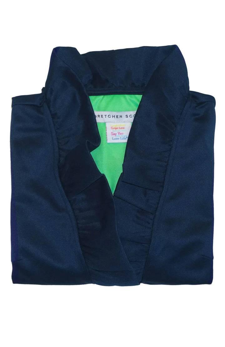 Gretchen Scott Ruff Neck Solid Jersey Top