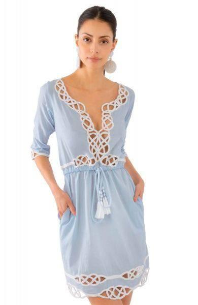 GRETCHEN SCOTT: Embroidered Cut Out Dress - Infinity