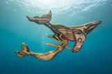 women coastal home decor wooden mermaid whale sculpture beach house decor