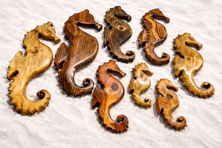 Cape Cod Hand-Carved Wooden Seahorse Wall Art – Coastal Beach House Decor by D.Q.R.
