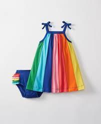 HANNA ANDERSSON GIRLS RAINBOW 2 PIECE COTTON SUMMER SUNDRESS