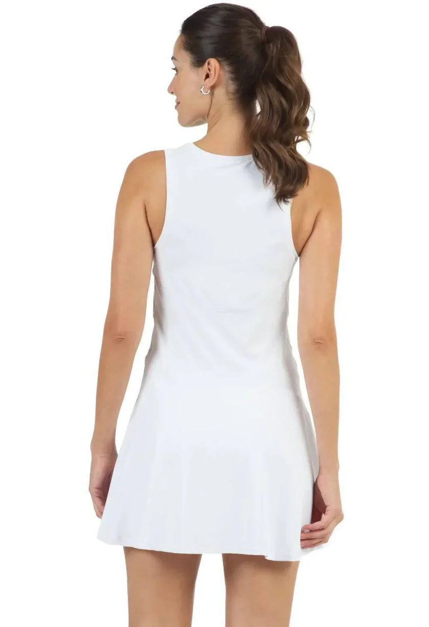 IBKUL 2 PC WHITE Moisture-wicking TENNIS DRESS