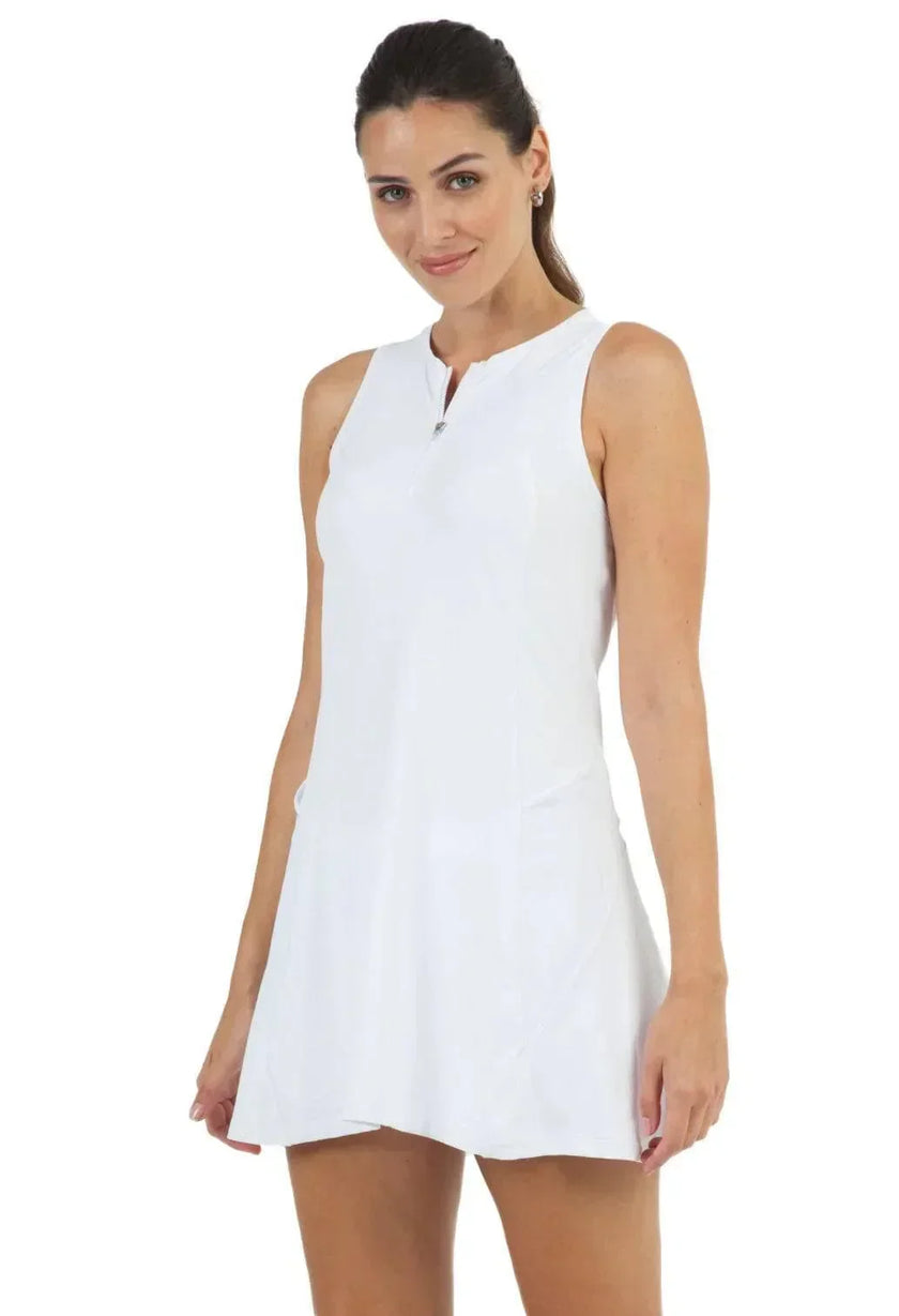 IBKUL 2 PC WHITE Moisture-wicking TENNIS DRESS