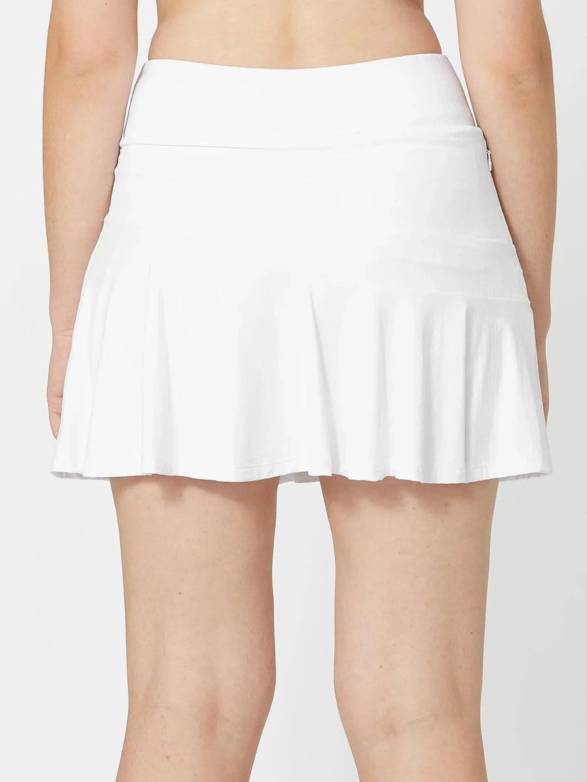IBKUL UPF 50+ Moisture Wicking Solid Flounce Skort